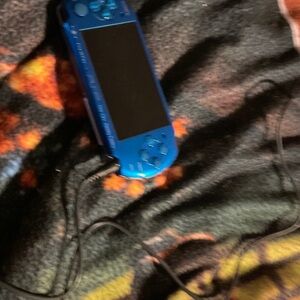 Blue Handheld Gaming Console